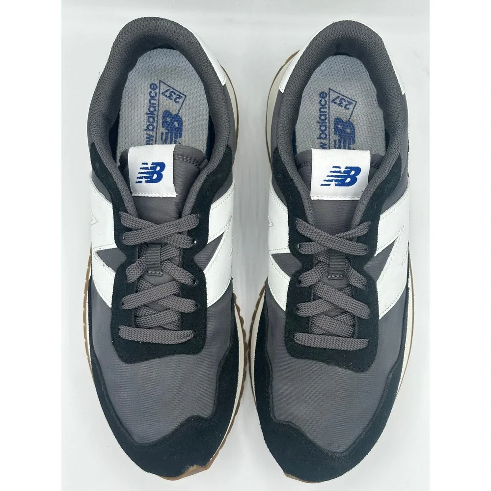New Balance 237 MS237GA Mens Size 9.5 Black Grey White Gum Sneakers